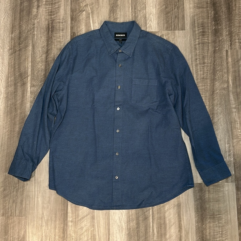 Bonobos Flannel Slim Fit Long Sleeve Button Down - 2XL - Picture 2 of 6